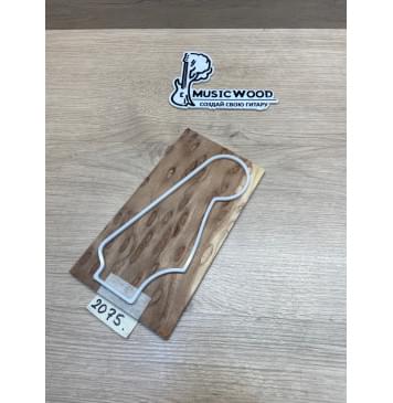 Карагач "Птичий Глаз" заготовка накладки на головку грифа Смешанный ААА Кап ААА 5х118-108х200 мм-0