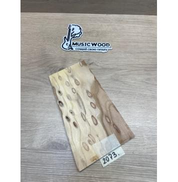 Карагач "Птичий Глаз" заготовка накладки на головку грифа Смешанный ААА Кап ААА 4х125-95х210 мм-2