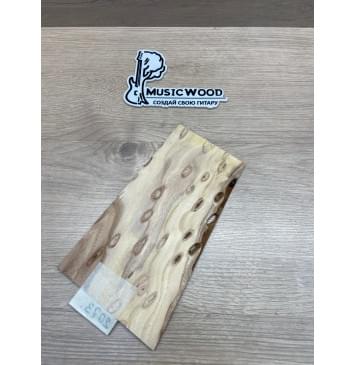 Карагач "Птичий Глаз" заготовка накладки на головку грифа Смешанный ААА Кап ААА 4х125-95х210 мм-3