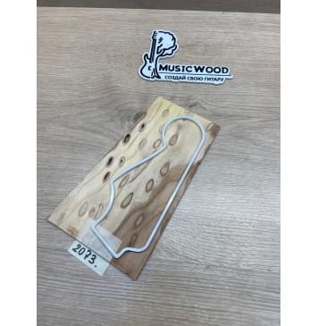 Карагач "Птичий Глаз" заготовка накладки на головку грифа Смешанный ААА Кап ААА 4х125-95х210 мм-0