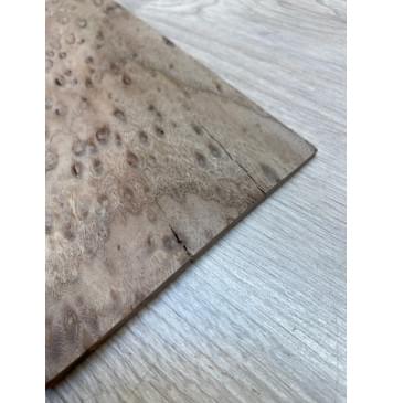 Карагач "Птичий Глаз" заготовка накладки на головку грифа Смешанный ААА Кап ААА 4,7х115х250 мм-3