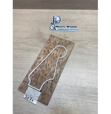 Карагач "Птичий Глаз" заготовка накладки на головку грифа Смешанный ААА Кап ААА 4,7х115х250 мм-0