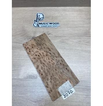 Карагач "Птичий Глаз" заготовка накладки на головку грифа Смешанный ААА Кап ААА 5х115х250 мм-2