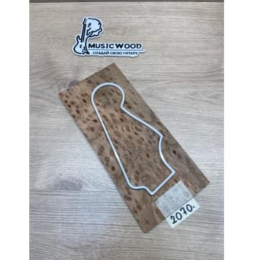 Карагач "Птичий Глаз" заготовка накладки на головку грифа Смешанный ААА Кап ААА 5х115х250 мм-0