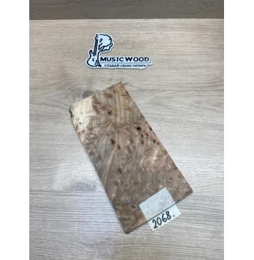 Карагач "Птичий Глаз" заготовка накладки на головку грифа Смешанный ААА Кап ААА 5х117х230 мм-2