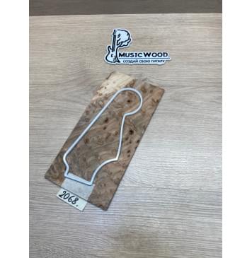 Карагач "Птичий Глаз" заготовка накладки на головку грифа Смешанный ААА Кап ААА 5х117х230 мм-0