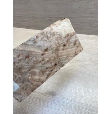 Карагач "Птичий Глаз" заготовка накладки на головку грифа Смешанный ААА Кап ААА 5х117х230 мм-1