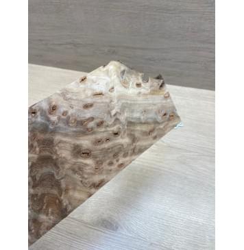 Карагач "Птичий Глаз" заготовка накладки на головку грифа Смешанный ААА Кап ААА 6х117х230 мм-1