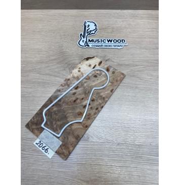 Карагач "Птичий Глаз" заготовка накладки на головку грифа Смешанный ААА Кап ААА 3,5х117х230 мм-0