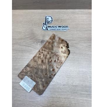 Карагач "Птичий Глаз" заготовка накладки на головку грифа Смешанный ААА Кап ААА 5х117х230 мм-3