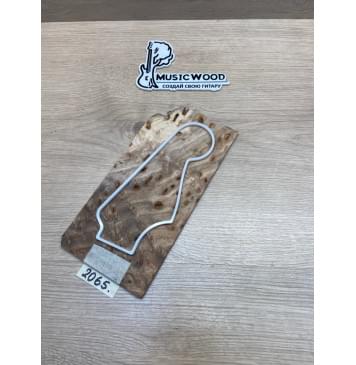 Карагач "Птичий Глаз" заготовка накладки на головку грифа Смешанный ААА Кап ААА 5х117х230 мм-0