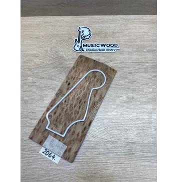 Карагач "Птичий Глаз" заготовка накладки на головку грифа Смешанный ААА Кап ААА 4,5х115х250 мм-0