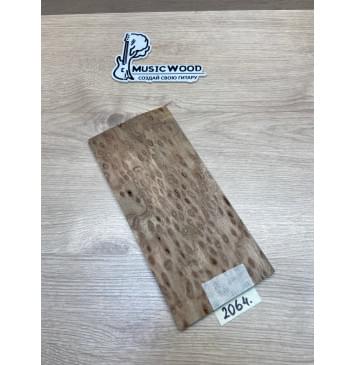 Карагач "Птичий Глаз" заготовка накладки на головку грифа Смешанный ААА Кап ААА 4,5х115х250 мм-2