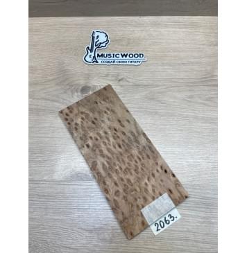 Карагач "Птичий Глаз" заготовка накладки на головку грифа Смешанный ААА Кап ААА 5х115х250 мм-2