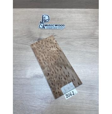 Карагач "Птичий Глаз" заготовка накладки на головку грифа Смешанный ААА Кап ААА 3.7х115х250 мм-2