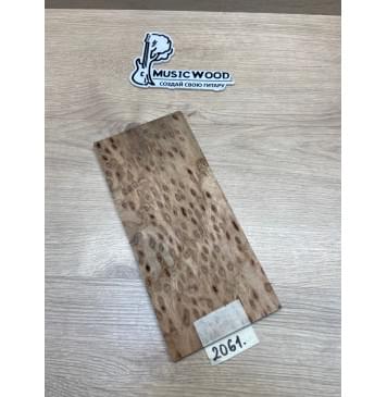 Карагач "Птичий Глаз" заготовка накладки на головку грифа Смешанный ААА Кап ААА 4,5х115х250 мм-2