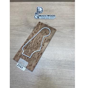 Карагач "Птичий Глаз" заготовка накладки на головку грифа Смешанный ААА Кап ААА 4,5х115х250 мм-0