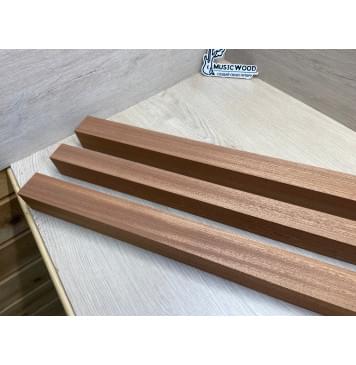 Сапели заготовка грифа электрогитары Радиал ААА 48х(46-36-46)х755 мм - из 3х частей-4