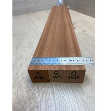 Сапели заготовка грифа электрогитары Радиал ААА 48х(46-36-46)х755 мм - из 3х частей-2