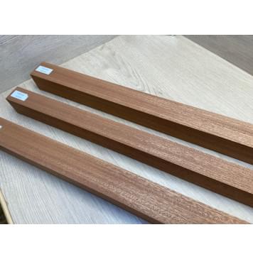 Сапели заготовка грифа электрогитары Радиал ААА 48х(46-36-46)х755 мм - из 3х частей-10