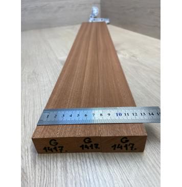 Сапели заготовка грифа электрогитары Радиал ААА 27х(48-26-48)х760 мм - из 3х частей-6