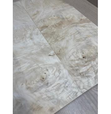 Клён Американский Каповый заготовка на топ для Тревел гитары Смешанный ААА Кап ААА 9х160-120х405 мм - 2 шт. (книжкой)-1