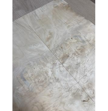 Клён Американский Каповый заготовка на топ для Тревел гитары Смешанный ААА Кап ААА 9х160-120х405 мм - 2 шт. (книжкой)-4