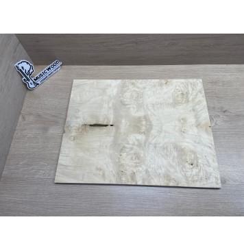 Клён Американский Каповый заготовка на топ для Тревел гитары Смешанный ААА Кап ААА 9х160-120х405 мм - 2 шт. (книжкой)-7