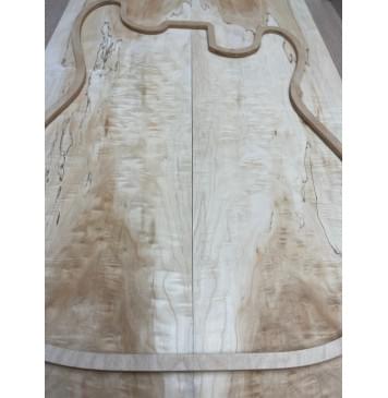 Клён Облачко заготовка на топ Смешанный ААА Волна ААА 10х175х545-525 мм - 2 шт. (книжкой)-4