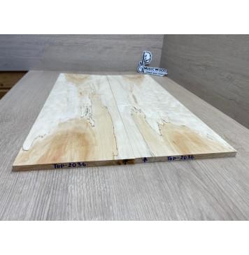 Клён Облачко заготовка на топ Смешанный ААА Волна ААА 10х175х545-525 мм - 2 шт. (книжкой)-9