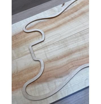 Клён Американский Ashleaf заготовка на топ Радиал АA 20х178-165х565 мм (2 шт. книжкой)-5