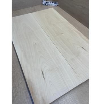 Клён Белый Явор, Волнистый заготовка на топ Тангент А Волна А 20х175х537 мм - 2 шт (книжкой)-3