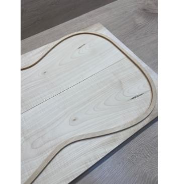 Клён Белый Явор, Волнистый заготовка на топ Тангент А Волна А 20х175х537 мм - 2 шт (книжкой)-8