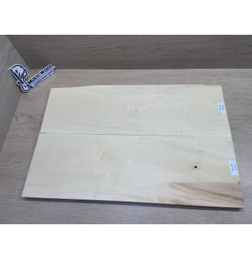 Клён Белый Явор, Волнистый заготовка на топ Тангент А Волна А 20х175х537 мм - 2 шт (книжкой)-14