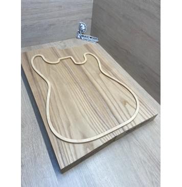 Ясень Белый Оливковый заготовка корпуса Тангент ААА 46х185х540-500 мм, 661 кг/м3, 2 шт-0