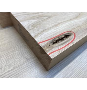 Ясень Белый заготовка корпуса Тангент АА 45х165х530-500 мм, 746 кг/м3, 2 шт-4