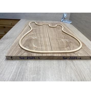 Ясень Дальневосточный заготовка на топ Тангент АА 18х190х515 мм, 615 кг/м3, 2 шт, книжкой-4