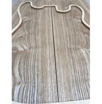 Ясень Дальневосточный заготовка на топ Тангент АА 18х190х515 мм, 615 кг/м3, 2 шт, книжкой-5