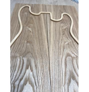 Ясень Дальневосточный заготовка на топ Тангент АА 18х190х515 мм, 615 кг/м3, 2 шт, книжкой-1