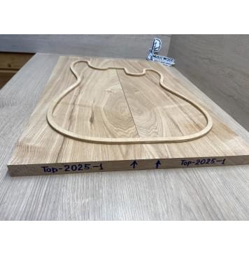 Ясень Дальневосточный Лёгкий заготовка на топ Смешанный АА 20х195х560 мм, 593 кг/м3, 2 шт, книжкой-2