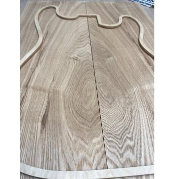 Ясень Дальневосточный Лёгкий заготовка на топ Смешанный АА 20х195х560 мм, 593 кг/м3, 2 шт, книжкой-3