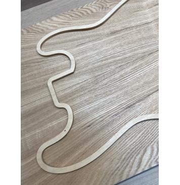 Ясень Дальневосточный Лёгкий заготовка на топ Смешанный АА 20х195х560 мм, 593 кг/м3, 2 шт, книжкой-9