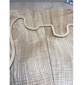 Ясень Дальневосточный Волнистый заготовка на топ Смешанный ААА Волна ААА 20х195х560 мм, 638 кг/м3, 2 шт, книжкой-13