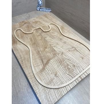 Ясень Дальневосточный Волнистый заготовка на топ Смешанный ААА Волна ААА 20х195х560 мм, 638 кг/м3, 2 шт, книжкой-0