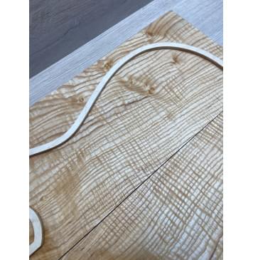 Ясень Дальневосточный Волнистый заготовка на топ Смешанный ААА Волна ААА 20х195х560 мм, 638 кг/м3, 2 шт, книжкой-8