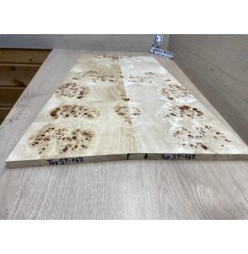 Тополь Кап заготовка на топ Смешанный ААА Кап ААА 17х240-160х630-605 мм 2 шт, книжкой-5