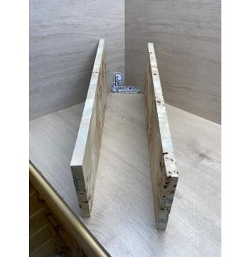 Тополь Кап заготовка на топ Смешанный ААА Кап ААА 17х240-160х630-605 мм 2 шт, книжкой-2