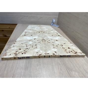 Тополь Кап заготовка на топ Смешанный ААА Кап ААА 17х260-142х630-615 мм 2 шт, книжкой-4