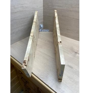 Тополь Кап заготовка на топ Смешанный ААА Кап ААА 17х260-142х630-615 мм 2 шт, книжкой-1