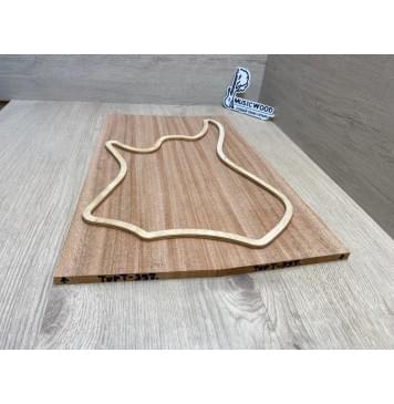 Махагон Африканский (Кая) заготовка на топ для тревел-гитары Радиал ААА 9х150-128х425 мм, 2 шт, книжкой-4